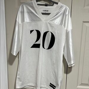 White Mesh Jersey with Number 20